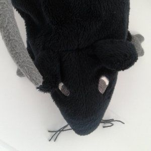 Ikea Black rat gray tail Plush  AnimaL Gosig Ratta 8" preowned no tags OLDER
